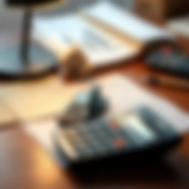 Budgeting for House Rehabilitation Calculator and financial documents on a desk for budgeting