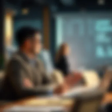 Entrepreneur Loan Presentation An entrepreneur presenting to a lender