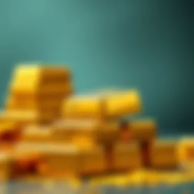 Elegant gold bars stacked to represent investment viability