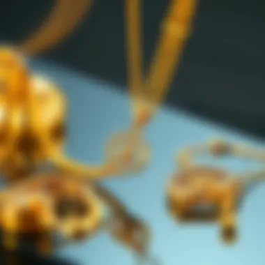A close-up of gold jewelry reflecting market demand