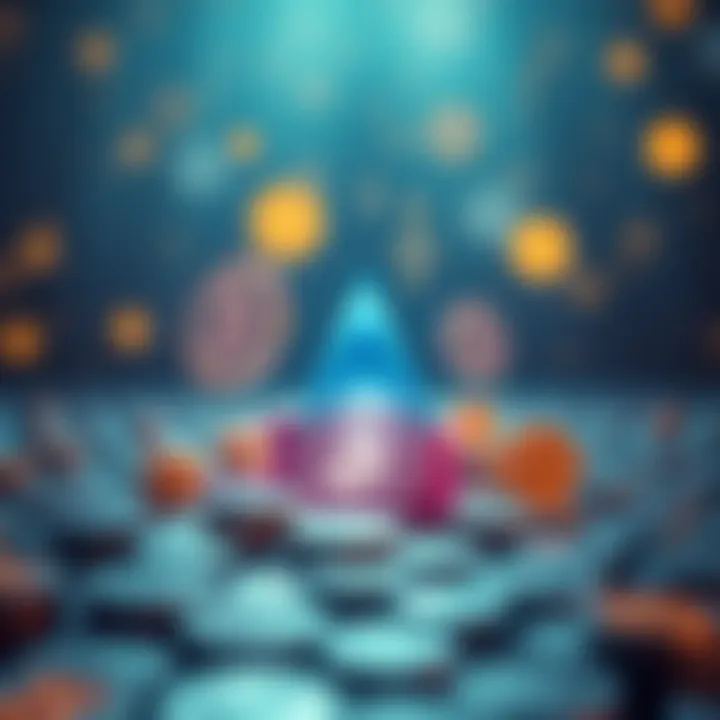 Asset Tokenization Concept Illustration of various assets being tokenized