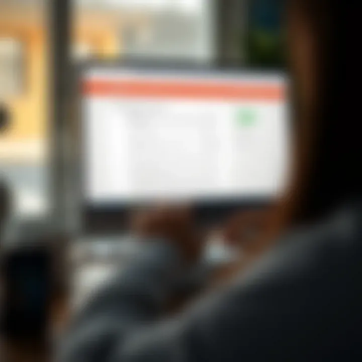 User interface of TurboTax Online during form submission