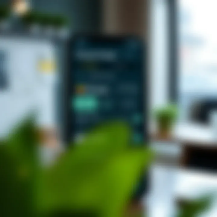 User interface of a leading change management app