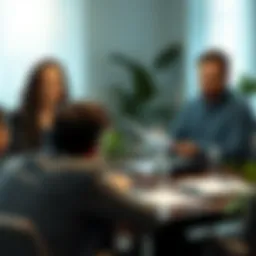 Visual representation of a home appraisal meeting between stakeholders