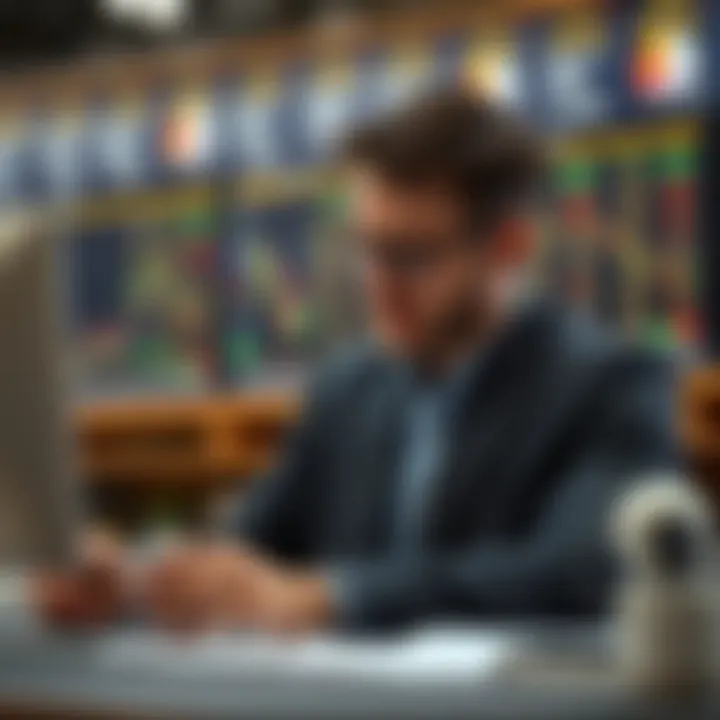 Investor Analyzing Trading Strategies Investor analyzing trading strategies